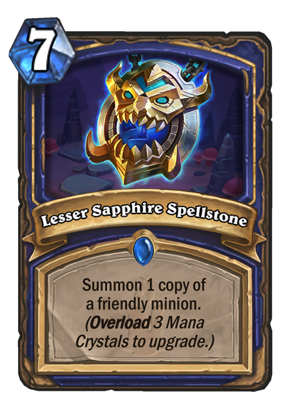 Lesser Sapphire Spellstone - Hearthstone Top Decks