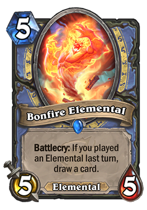 Bonfire Elemental Card