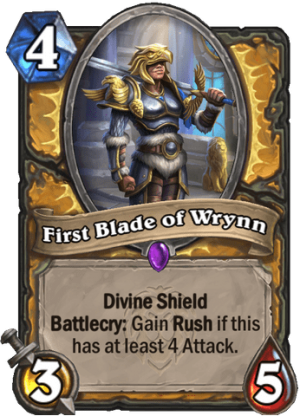 First Blade of Wrynn Card